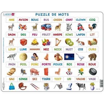Puzzle Cadre - Apprendre l'Anglais : Quelques Mots (en Anglais
