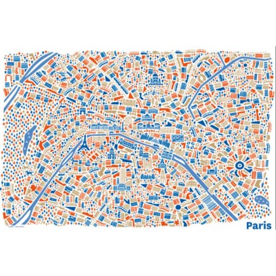 CARTE PUZZLE PARIS PLAN PUZ35