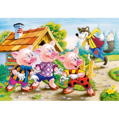 Puzzle Djeco Les 3 petits cochons pour enfants dès 3 ans