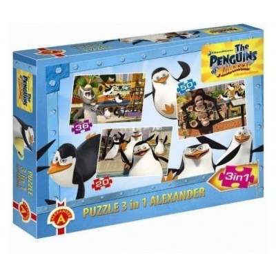 Alexander-4341 3 Puzzles - Les Pingouins de Madagascar