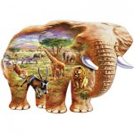   Puzzle en Bois - Elephant Savanna : Elephant Savanna
