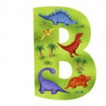   Puzzle en Bois - Lettre Dinosaure - B