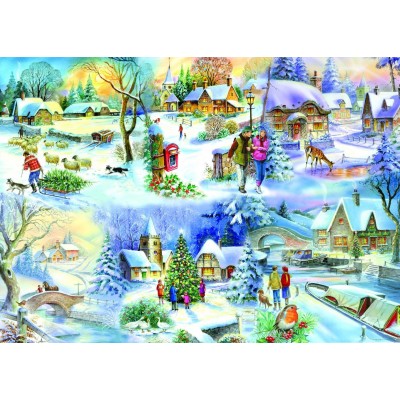 Puzzle The-House-of-Puzzles-1622 Pièces XXL - Snowy Afternoon