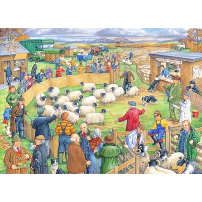 Puzzle The-House-of-Puzzles-3039 Pièces XXL - Sheep Sale