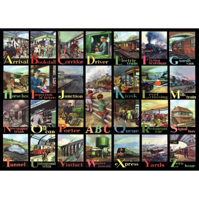 Puzzle The-House-of-Puzzles-3718 Pièces XXL - A to Z of Rail