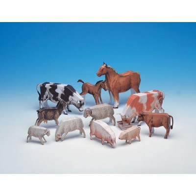 Puzzle Schreiber-Bogen-555 Maquette en carton : Les animaux de la ferme