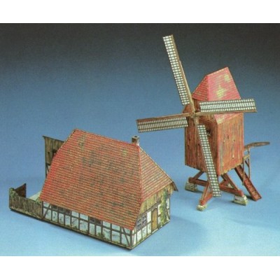 Puzzle Schreiber-Bogen-607 Maquette en Carton : Moulin à Vent et bâtiment de Ferme