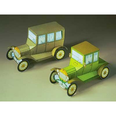 Puzzle Schreiber-Bogen-71456 Maquette en Carton : Deux voitures anciennes Ford T