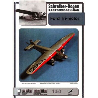 Puzzle Schreiber-Bogen-72494 Ford Tri-motor Airplane
