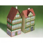   Maquette en Carton : Deux Maisons à Colombages