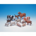 Puzzle   Maquette en carton : Les animaux de la ferme