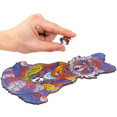 Puzzle Unidragon-50046 Raton Laveur Émanant - Taille S