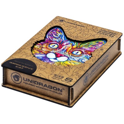 Puzzle Unidragon-50080 Chat Impressionnant - Taille S