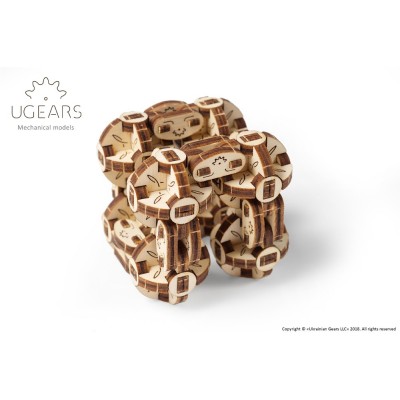 Ugears-12074 Puzzle 3D en Bois - Flexi-Cubus
