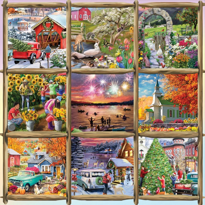 Puzzle  Alipson-Puzzle-50055 Patchwork des Saisons