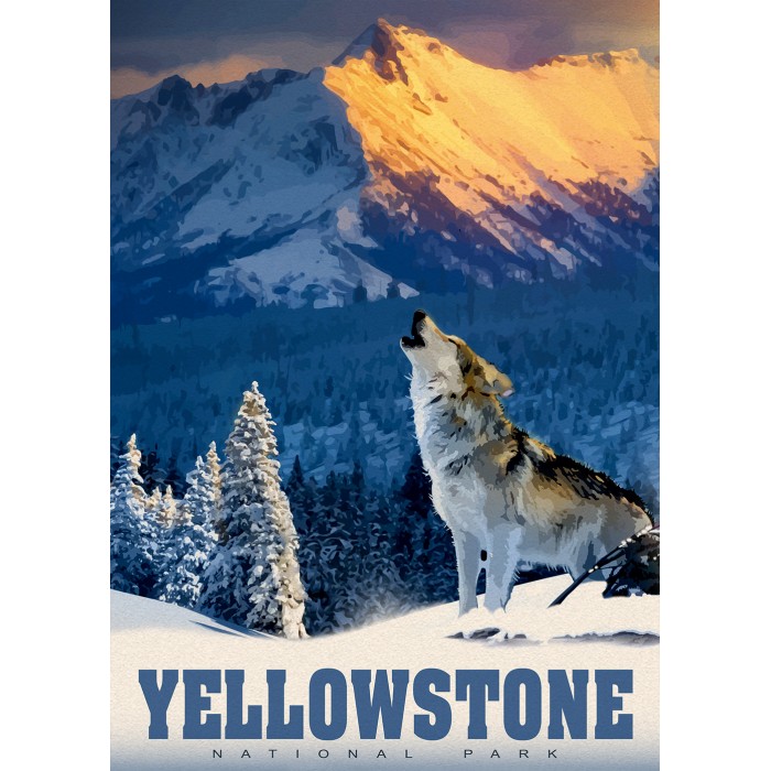 Puzzle  Alipson-Puzzle-F-50008 Loup de Yellowstone