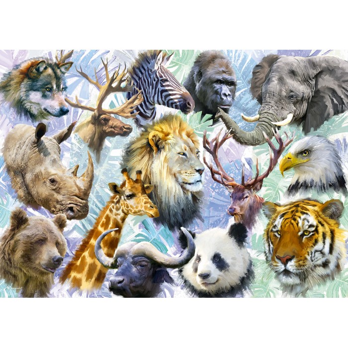 Puzzle  Alipson-Puzzle-F-50009 Têtes d'Animaux
