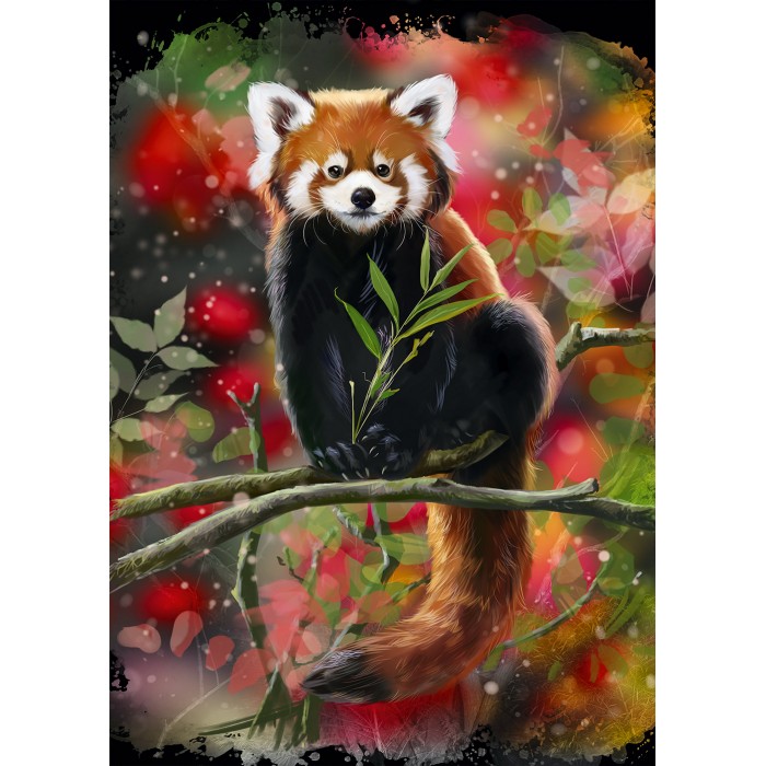 Puzzle  Alipson-Puzzle-F-50035 Panda Roux Assis sur une Branche