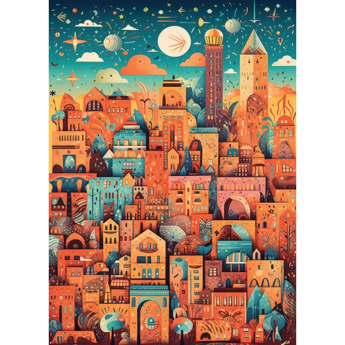 Puzzle  Alipson-Puzzle-F-50114 Une Ville Etonnante
