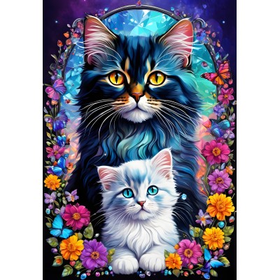 Puzzle Alipson-Puzzle-F-50116 Chats - Collection Amour Maternel