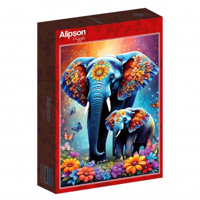 Puzzle Alipson-Puzzle-F-50154 Elephants  - Maternal Love Collection