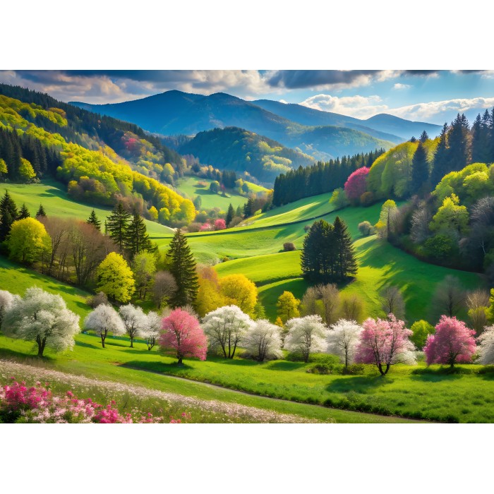 Puzzle  Alipson-Puzzle-F-50180 Promenade au Printemps