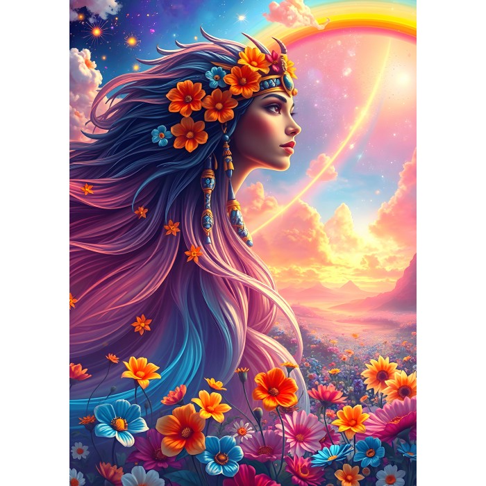 Puzzle  Alipson-Puzzle-F-50227 La fille Arc-en-Ciel