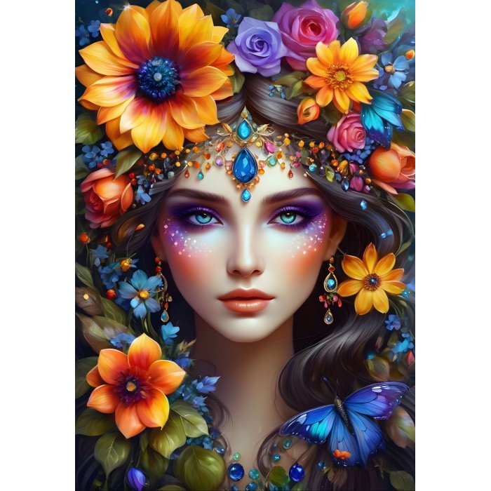 Puzzle  Alipson-Puzzle-F-50229 La Femme Fleur