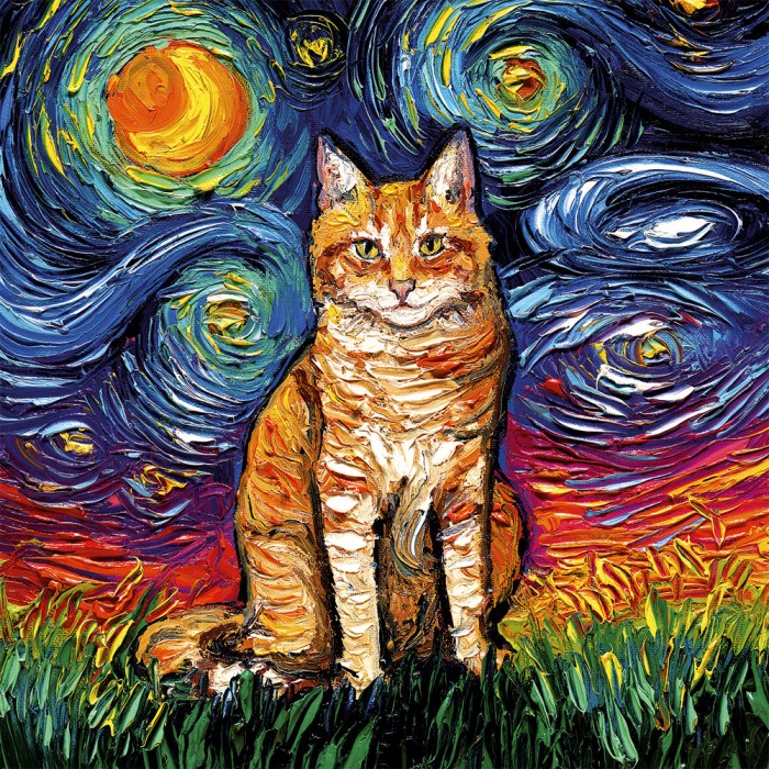 Puzzle   Orange Tabby Night