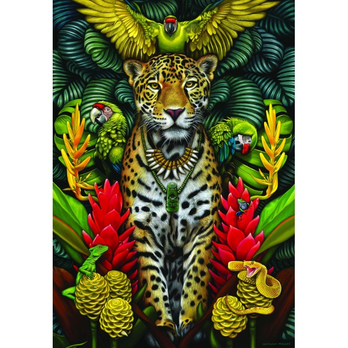 Puzzle Art-and-Fable-23446 La Légende du Jaguar Chaman