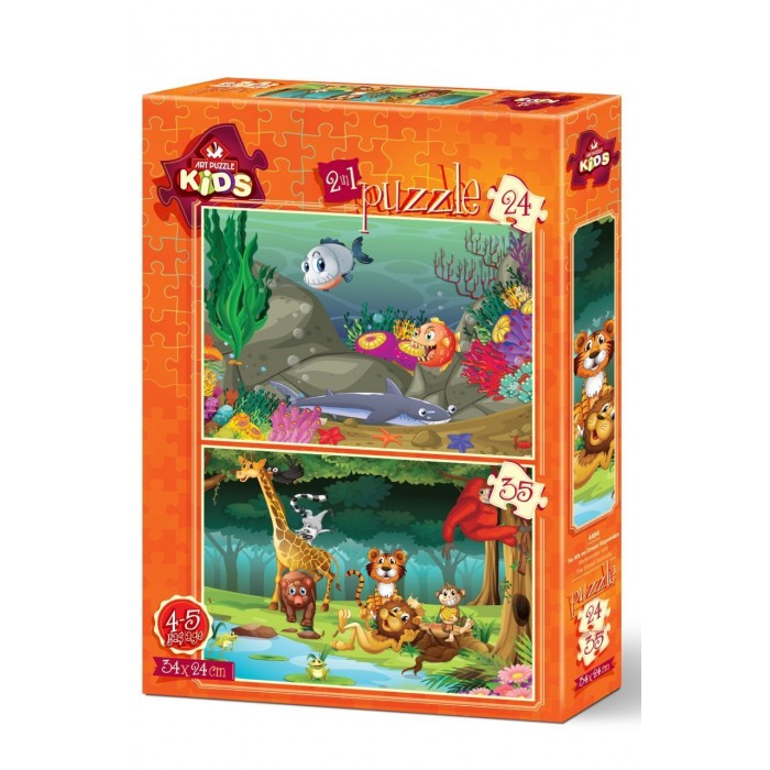   2 Puzzles - Wildlife