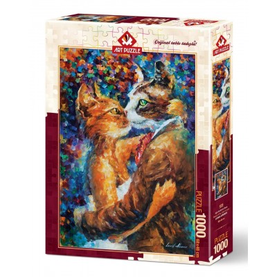 Puzzle Art-Puzzle-4226 Danse des Chats Amoureux