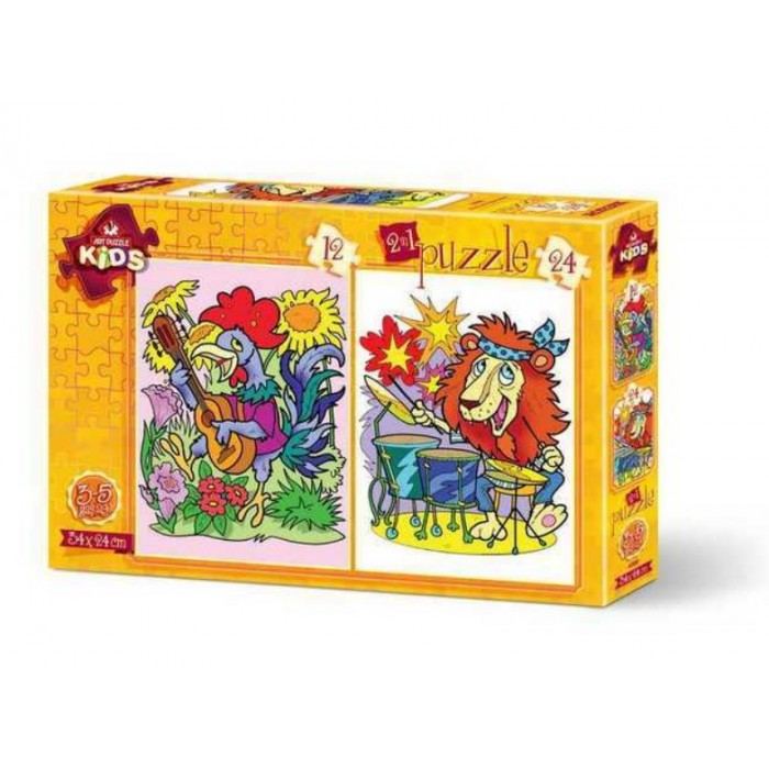  Art-Puzzle-4490 2 Puzzles - Les Animaux Musiciens