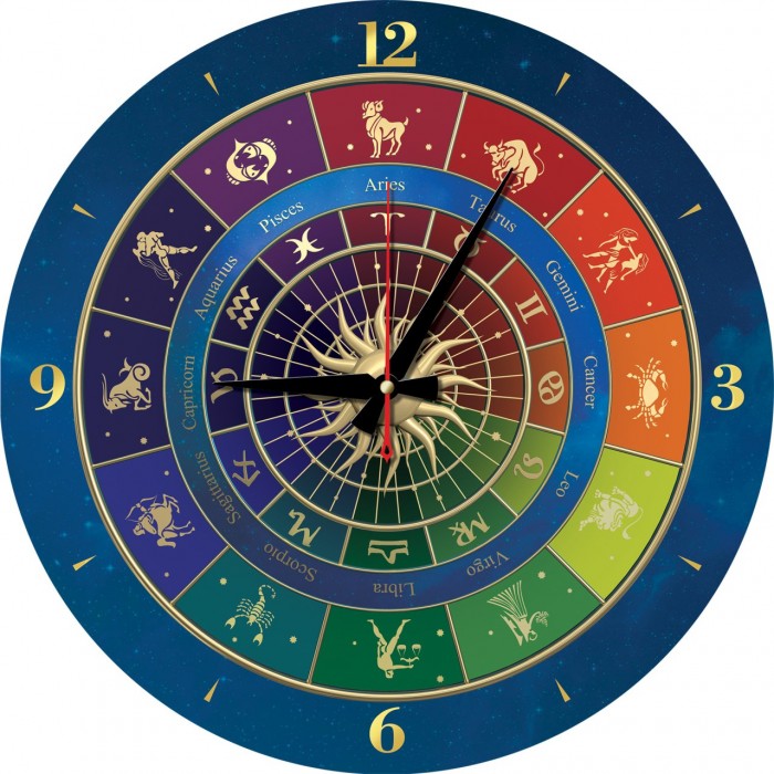  Art-Puzzle-5001 Puzzle Horloge - Zodiac (Piles non fournies)