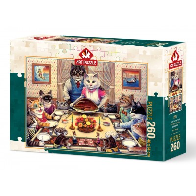 Puzzle Art-Puzzle-5025 Famille de Chats