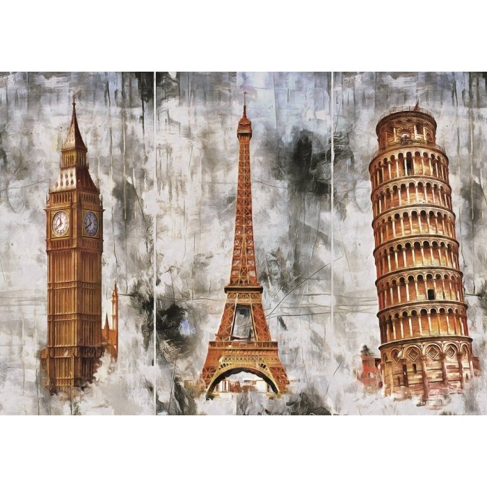 Puzzle  Art-Puzzle-5199 Three Cities - Three Towers