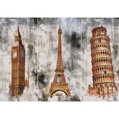 Puzzle Art-Puzzle-5199 Three Cities - Three Towers