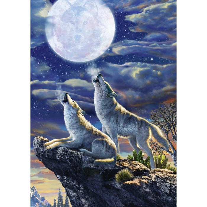 Puzzle  Art-Puzzle-5217 Les Loups de la Pleine Lune