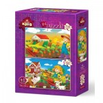 Art-Puzzle-5582 2 Puzzles - Fermière