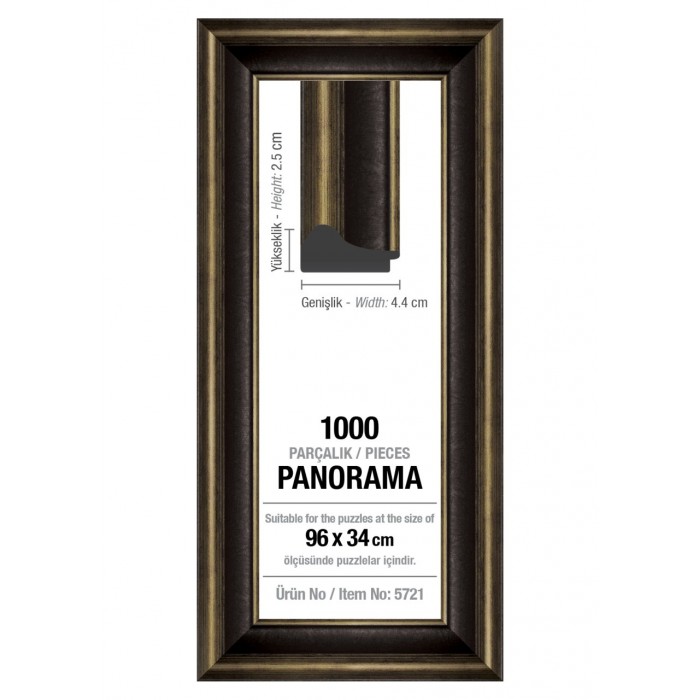 Art-Puzzle-5721 Cadre pour Puzzle 1000 Pièces Panoramique - Noir - 4,3 cm