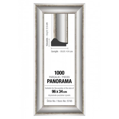 Art-Puzzle-5745 Cadre pour Puzzle 1000 Pièces Panoramique - Blanc - 4,3 cm