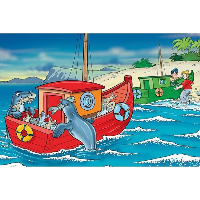 Art-Puzzle-5866 Puzzle en Bois - Happy Seal Fish