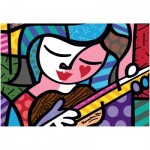 Puzzle  +15Bluebird-Puzzle-F-90016 Romero Britto - Girl with guitar