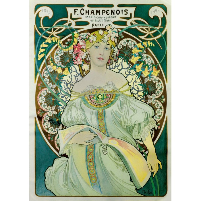 Puzzle  Art-by-Bluebird-60033 Mucha - Daydream, 1897
