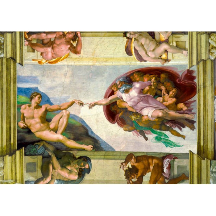 Puzzle Art-by-Bluebird-F-60248 Michelangelo - The Creation of Adam, 1511