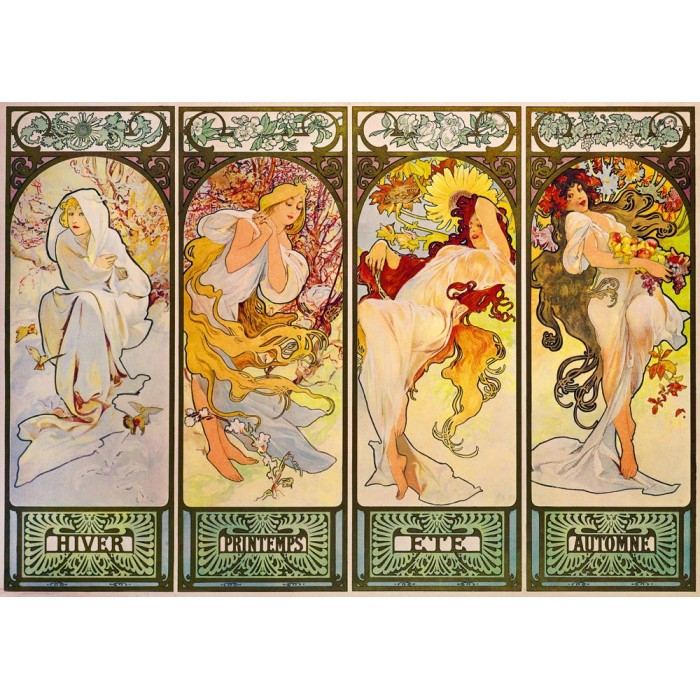 Mucha - Four Seasons, 1900