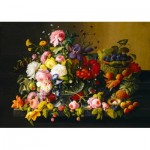 Puzzle  Art-by-Bluebird-F-60289 Severin Roesen - Still Life, Flowers and Fruit, 1855