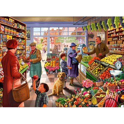 Puzzle Bluebird-Puzzle-70559-P Village Greengrocer