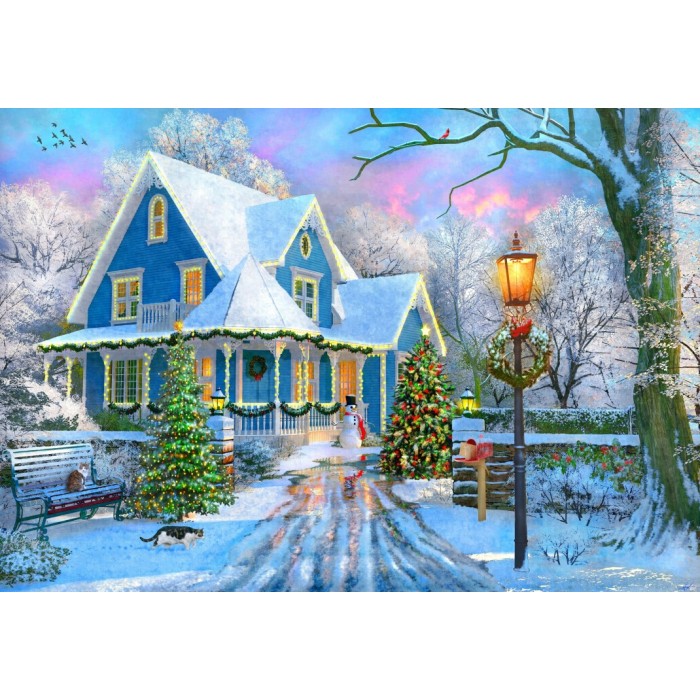 Puzzle  Bluebird-Puzzle-F-90330 Christmas at Home