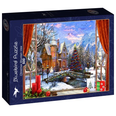 Puzzle Bluebird-Puzzle-F-90674 Christmas Mountain View